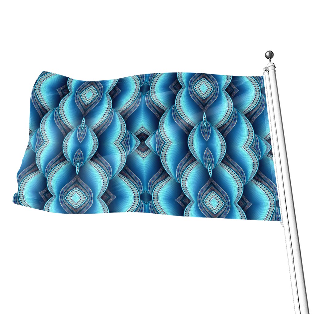 Mandala Waves Bohemian Pattern Print Flag