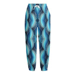 Mandala Waves Bohemian Pattern Print Fleece Lined Knit Pants