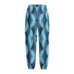 Mandala Waves Bohemian Pattern Print Fleece Lined Knit Pants