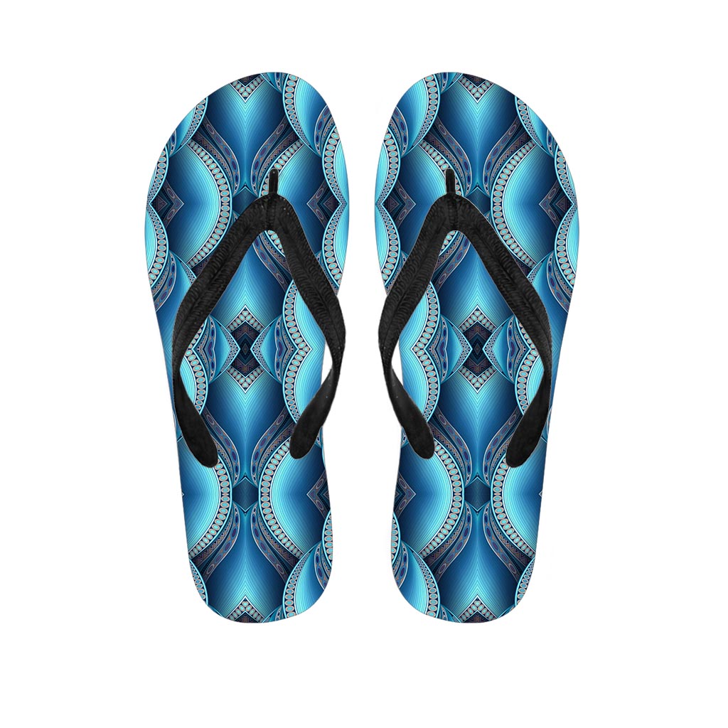 Mandala Waves Bohemian Pattern Print Flip Flops