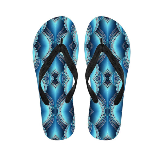 Mandala Waves Bohemian Pattern Print Flip Flops