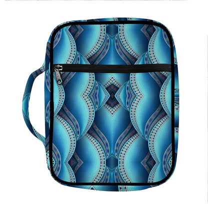 Mandala Waves Bohemian Pattern Print Front Pocket Bible Bag