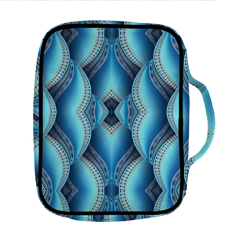 Mandala Waves Bohemian Pattern Print Front Pocket Bible Bag