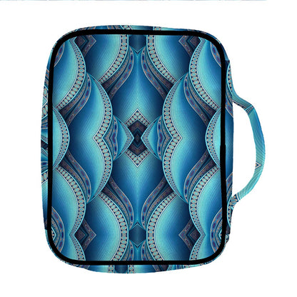 Mandala Waves Bohemian Pattern Print Front Pocket Bible Bag