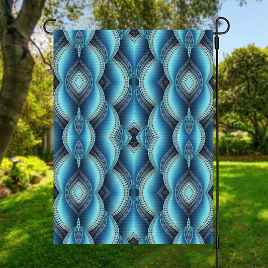 Mandala Waves Bohemian Pattern Print Garden Flag