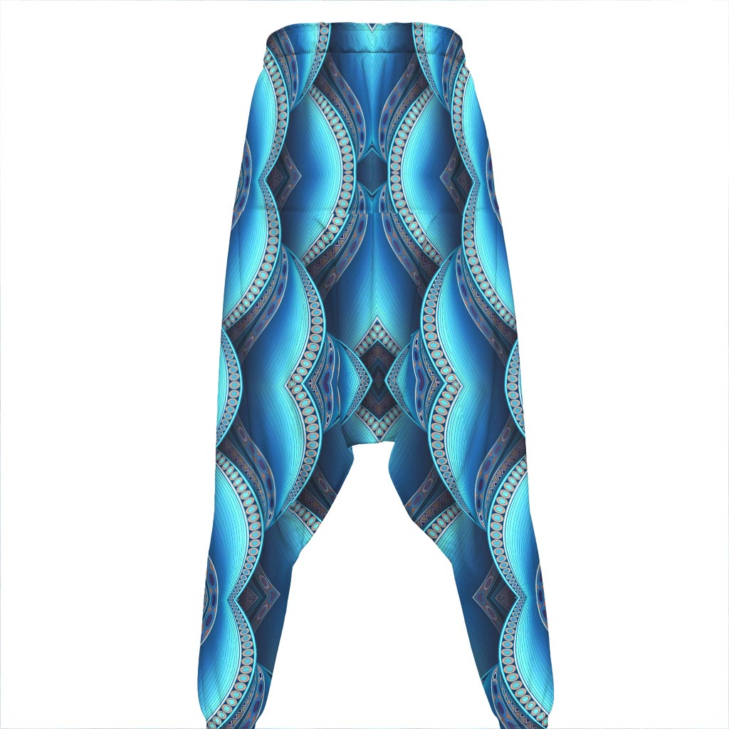 Mandala Waves Bohemian Pattern Print Hammer Pants