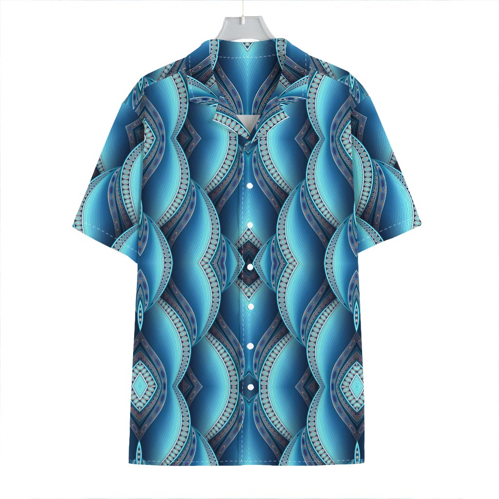 Mandala Waves Bohemian Pattern Print Hawaiian Shirt