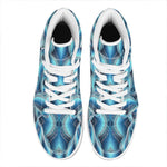 Mandala Waves Bohemian Pattern Print High Top Leather Sneakers