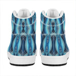 Mandala Waves Bohemian Pattern Print High Top Leather Sneakers
