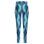 Mandala Waves Bohemian Pattern Print High-Waisted Pocket Leggings