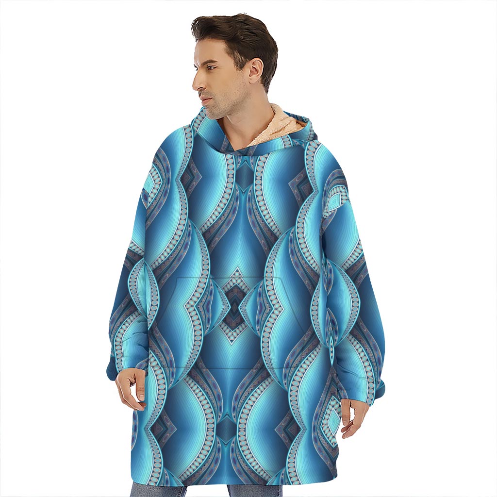 Mandala Waves Bohemian Pattern Print Hoodie Blanket