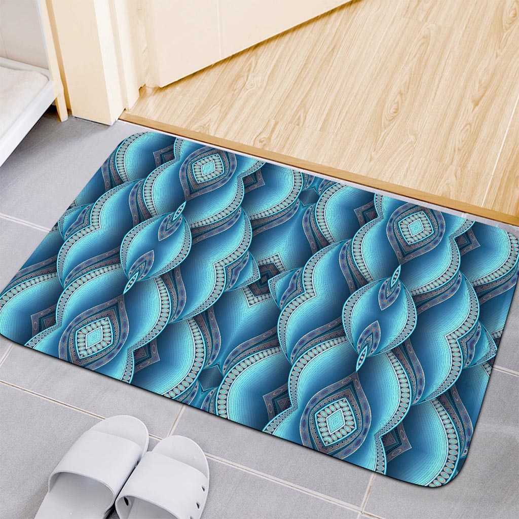 Mandala Waves Bohemian Pattern Print Indoor Door Mat