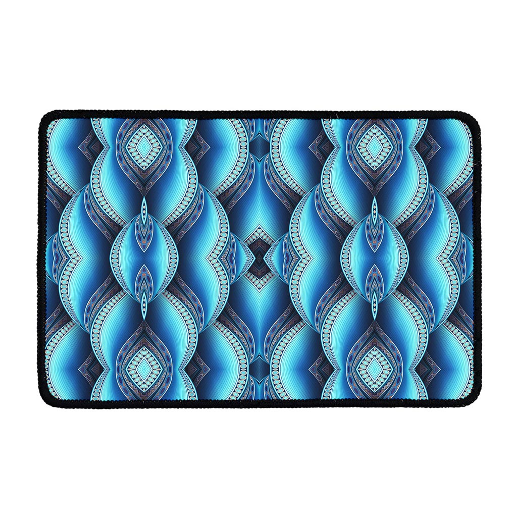 Mandala Waves Bohemian Pattern Print Kitchen Mat