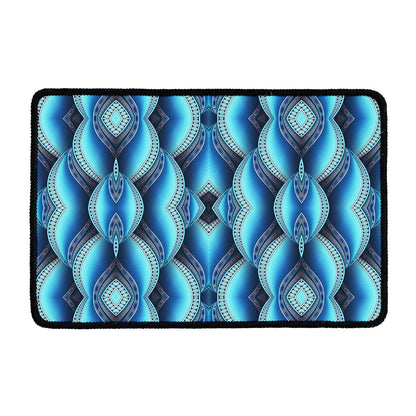 Mandala Waves Bohemian Pattern Print Kitchen Mat