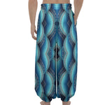 Mandala Waves Bohemian Pattern Print Lantern Pants