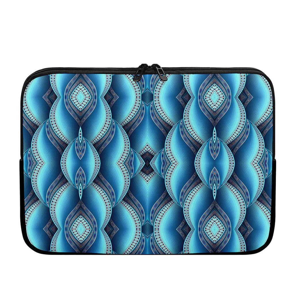 Mandala Waves Bohemian Pattern Print Laptop Sleeve