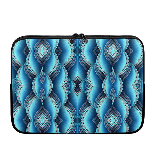 Mandala Waves Bohemian Pattern Print Laptop Sleeve