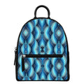 Mandala Waves Bohemian Pattern Print Leather Backpack
