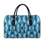 Mandala Waves Bohemian Pattern Print Leather Duffle Bag