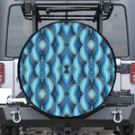 Mandala Waves Bohemian Pattern Print Leather Spare Tire Cover