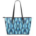 Mandala Waves Bohemian Pattern Print Leather Tote Bag With Zipper