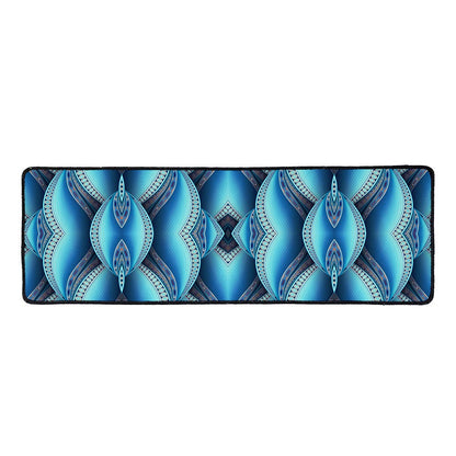Mandala Waves Bohemian Pattern Print Long Kitchen Mat