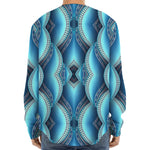 Mandala Waves Bohemian Pattern Print Long Sleeve Baseball Jersey
