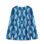 Mandala Waves Bohemian Pattern Print Long Sleeve Short Coat