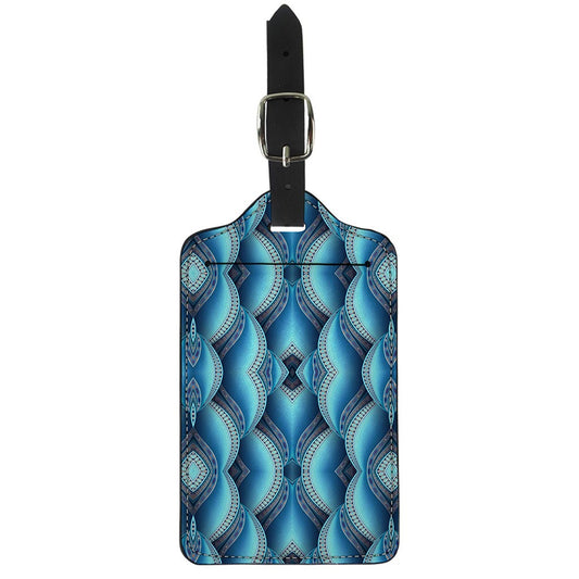 Mandala Waves Bohemian Pattern Print Luggage Tag