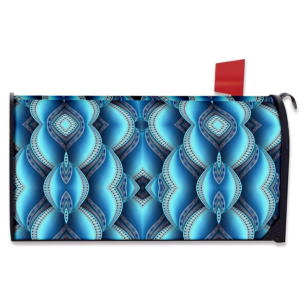 Mandala Waves Bohemian Pattern Print Mailbox Cover