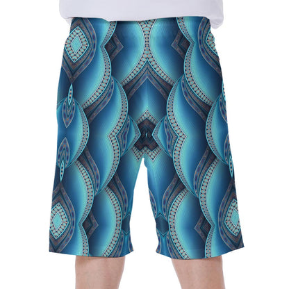 Mandala Waves Bohemian Pattern Print Men's Beach Shorts