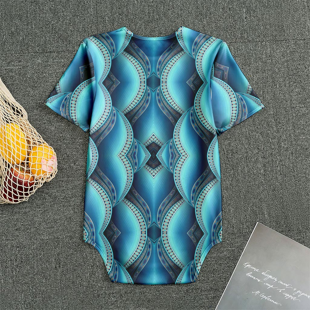 Mandala Waves Bohemian Pattern Print Men's Bodysuit