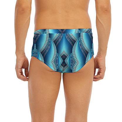 Mandala Waves Bohemian Pattern Print Men's Briefs
