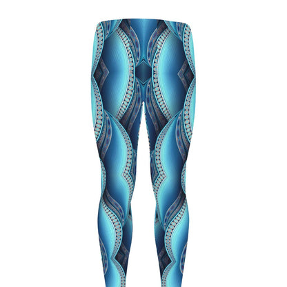 Mandala Waves Bohemian Pattern Print Men's leggings