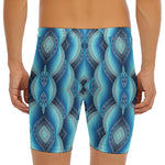 Mandala Waves Bohemian Pattern Print Men's Long Boxer Briefs