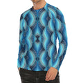 Mandala Waves Bohemian Pattern Print Men's Long Sleeve Rash Guard