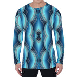 Mandala Waves Bohemian Pattern Print Men's Long Sleeve T-Shirt