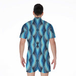 Mandala Waves Bohemian Pattern Print Men's Rompers