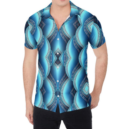 Mandala Waves Bohemian Pattern Print Men's Shirt