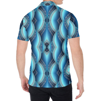 Mandala Waves Bohemian Pattern Print Men's Shirt