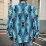 Mandala Waves Bohemian Pattern Print Men's Shirt Jacket
