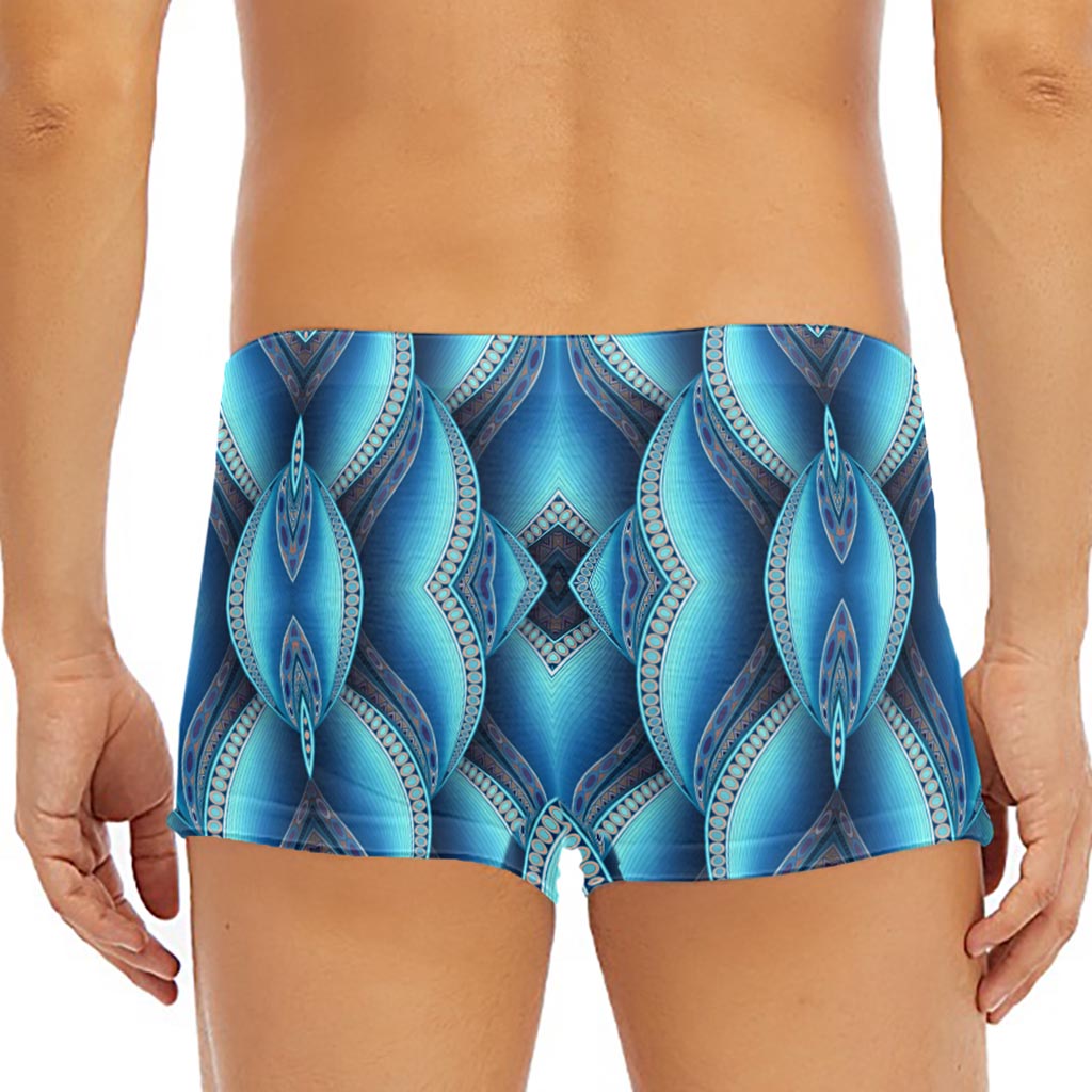 Mandala Waves Bohemian Pattern Print Men's Short Boxer Briefs