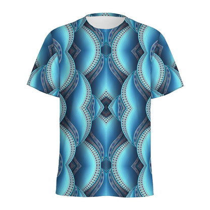 Mandala Waves Bohemian Pattern Print Men's Sports T-Shirt