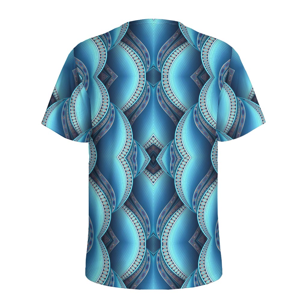 Mandala Waves Bohemian Pattern Print Men's Sports T-Shirt