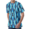 Mandala Waves Bohemian Pattern Print Men's Velvet T-Shirt