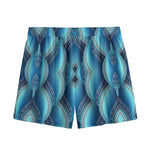Mandala Waves Bohemian Pattern Print Mesh Shorts