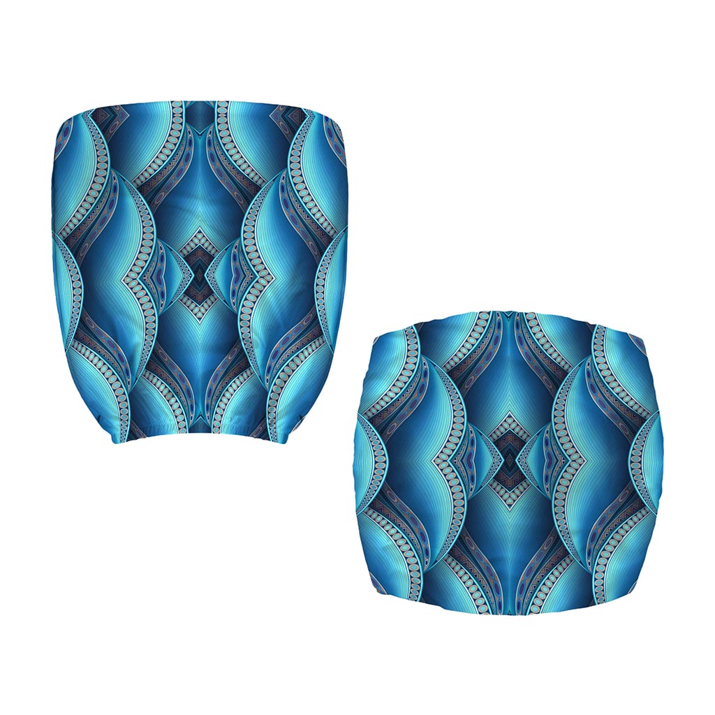 Mandala Waves Bohemian Pattern Print Office Chair Cover