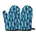 Mandala Waves Bohemian Pattern Print Oven Mitts