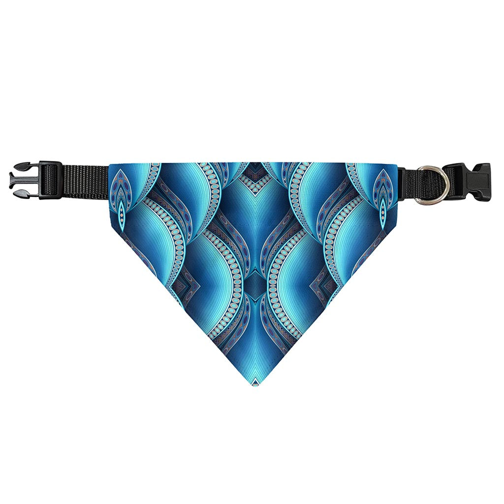 Mandala Waves Bohemian Pattern Print Over The Collar Dog Bandana