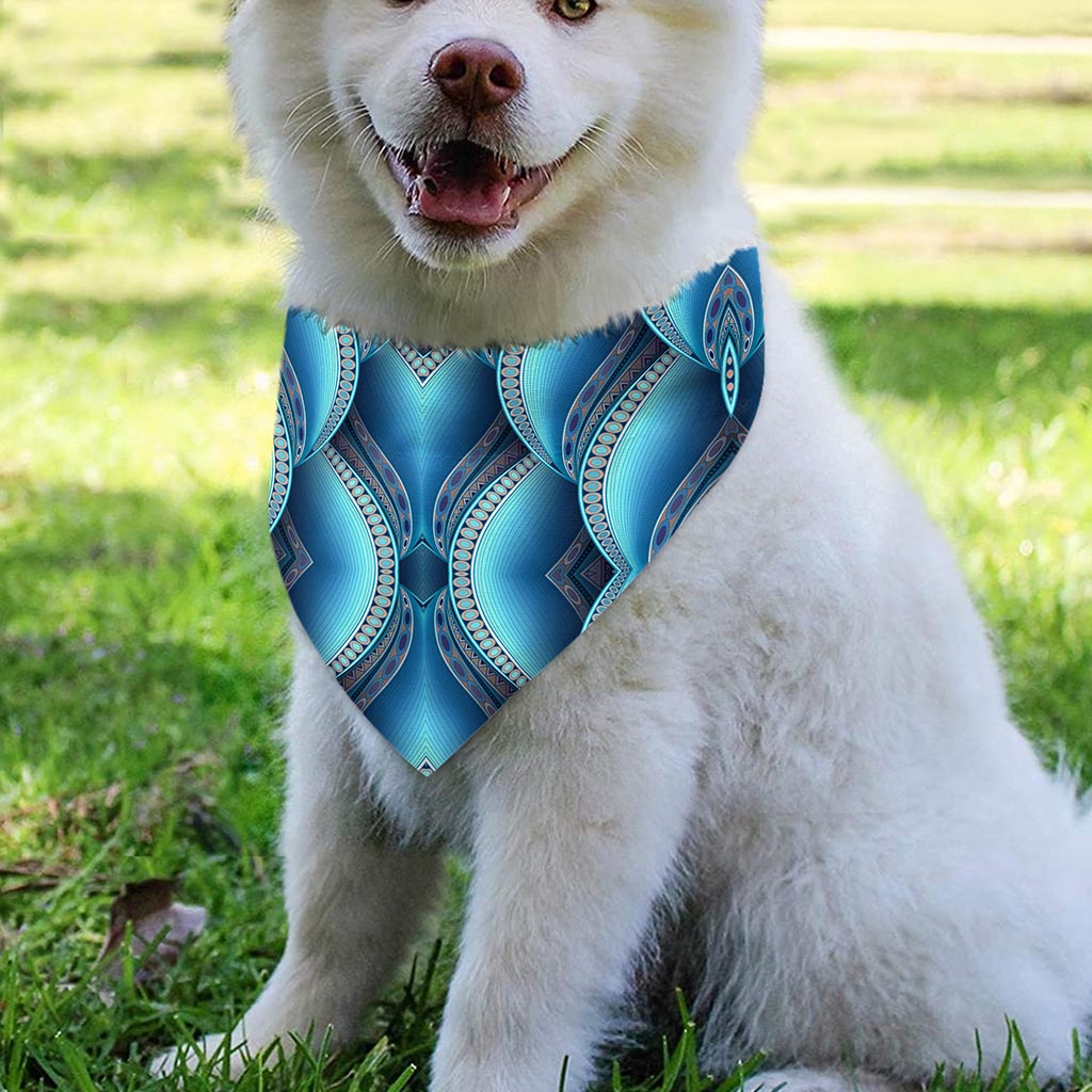 Mandala Waves Bohemian Pattern Print Over The Collar Dog Bandana